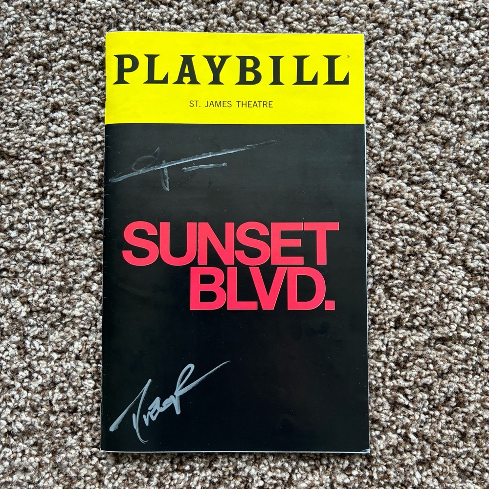 Sunset Blvd Playbill Signed Tom Francis Diego Andres Rodriguez